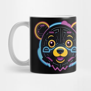 neon cyberpunk bear Mug